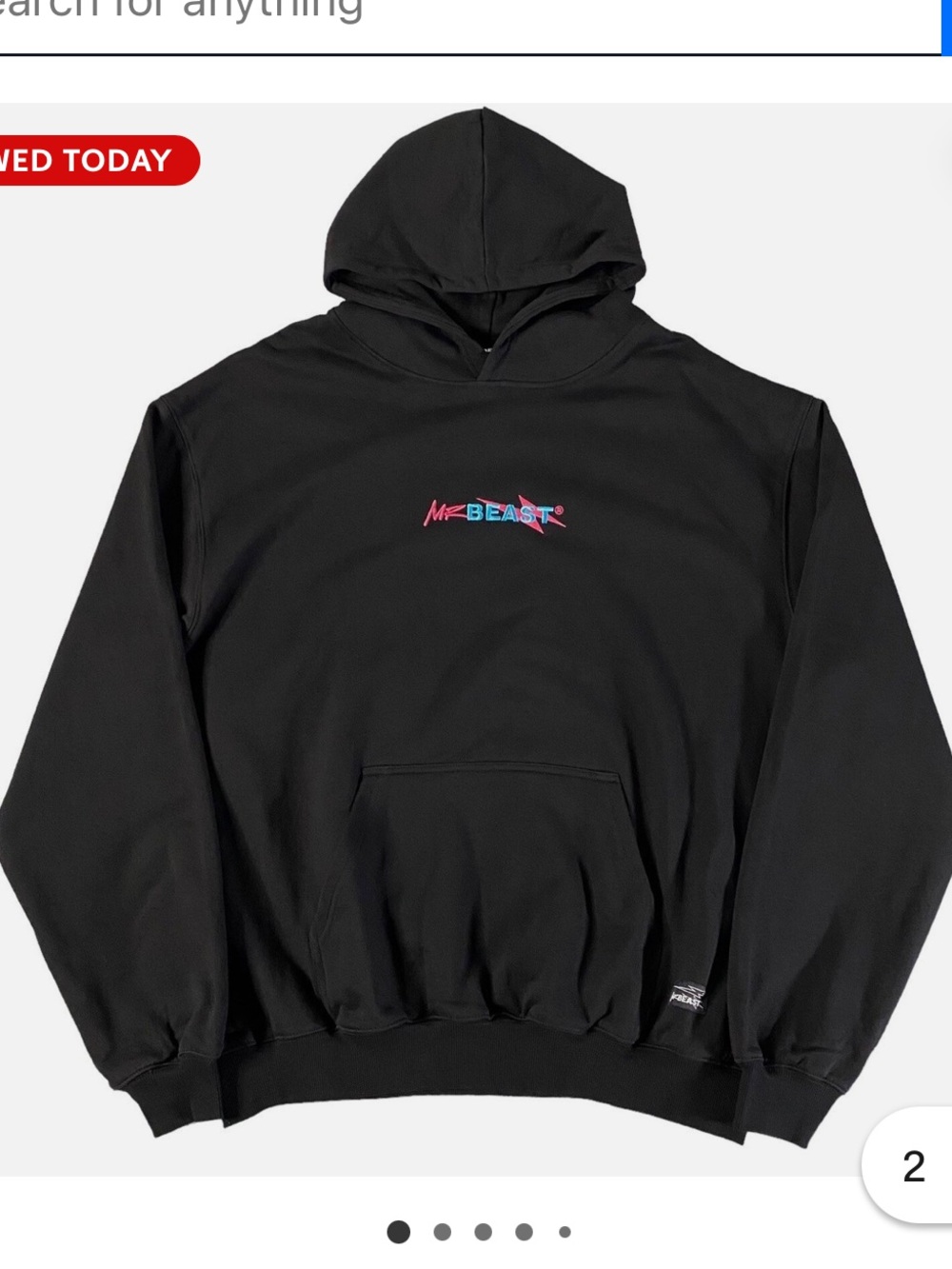 Black Pullover Hoodie - Men's